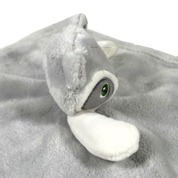 Blankets & Beyond Plush Raccoon Lovey Security Blanket Gray White 11 inches - Picture 9 of 10
